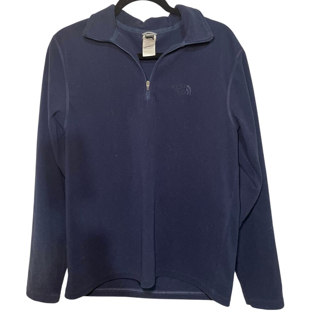 Men’s Small Navy Blue The North Face Quarter Zip Fleece Pullover Jacket
